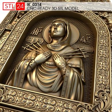 Icons (Seven-arrow Icon of the Mother of God Icon case, IK_0314) 3D models for cnc